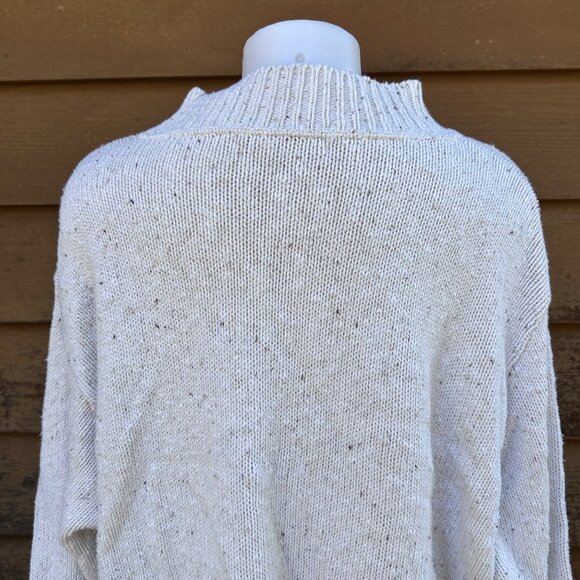 Vintage Off-White Mock Neck Sweater Womens 3X Cotton Blend Knit Made In USA Rust - Picture 8 of 9